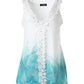 Marble Print Lace Patch Tank Top