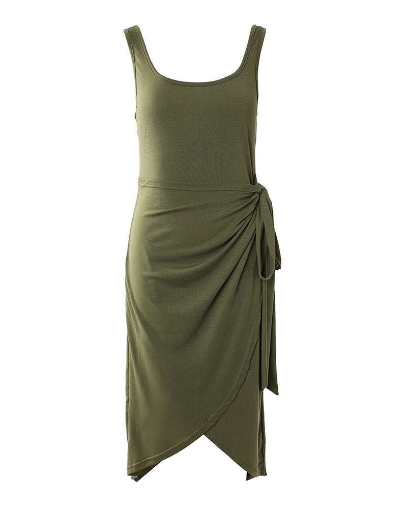 Tied Detail Sleeveless Casual Dress