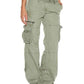 Pocket Design Straight Leg Cargo Pants