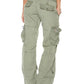 Pocket Design Straight Leg Cargo Pants