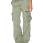 Pocket Design Straight Leg Cargo Pants
