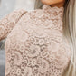 Mock Neck Long Sleeve Lace Top