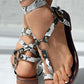 Toe Ring Buckled O ring Design Flat Sandals
