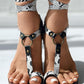 Toe Ring Buckled O ring Design Flat Sandals