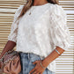 Floral Textured Puff Sleeve Top
