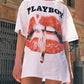 Playboy Lip Print T Shirt