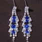 2PCS Rhinestone Decor Necklace & Dangle Earrings Wedding Bridal Jewelry Set