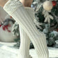 1Pair Braided Over The Knee Winter Socks