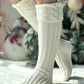 1Pair Braided Over The Knee Winter Socks