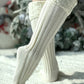 1Pair Braided Over The Knee Winter Socks
