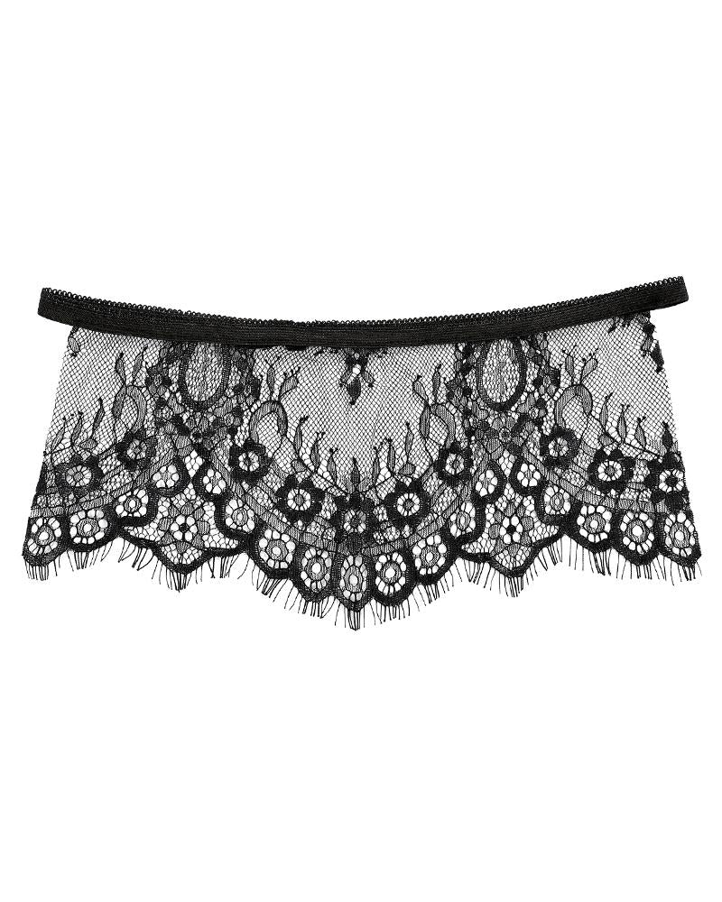 Eyelash Crochet Lace Cutout Teddy With Mask