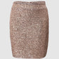 High Waist Sequin Mini Skirt