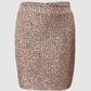 High Waist Sequin Mini Skirt