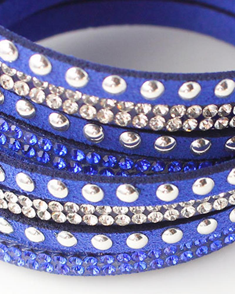 1pcs Leather Multi layer Wide Bracelet