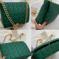 Flap Zipper Design Quilted Chain Strap Shoulder Bag