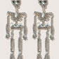 Halloween Skeleton Pattern Studded Earring