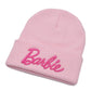 Barbie Letter Embroidery Winter Thermal Knit Hat