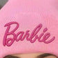 Barbie Letter Embroidery Winter Thermal Knit Hat