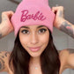 Barbie Letter Embroidery Winter Thermal Knit Hat