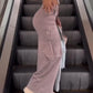 High Waist Wide Leg Cargo Pants