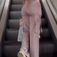 High Waist Wide Leg Cargo Pants
