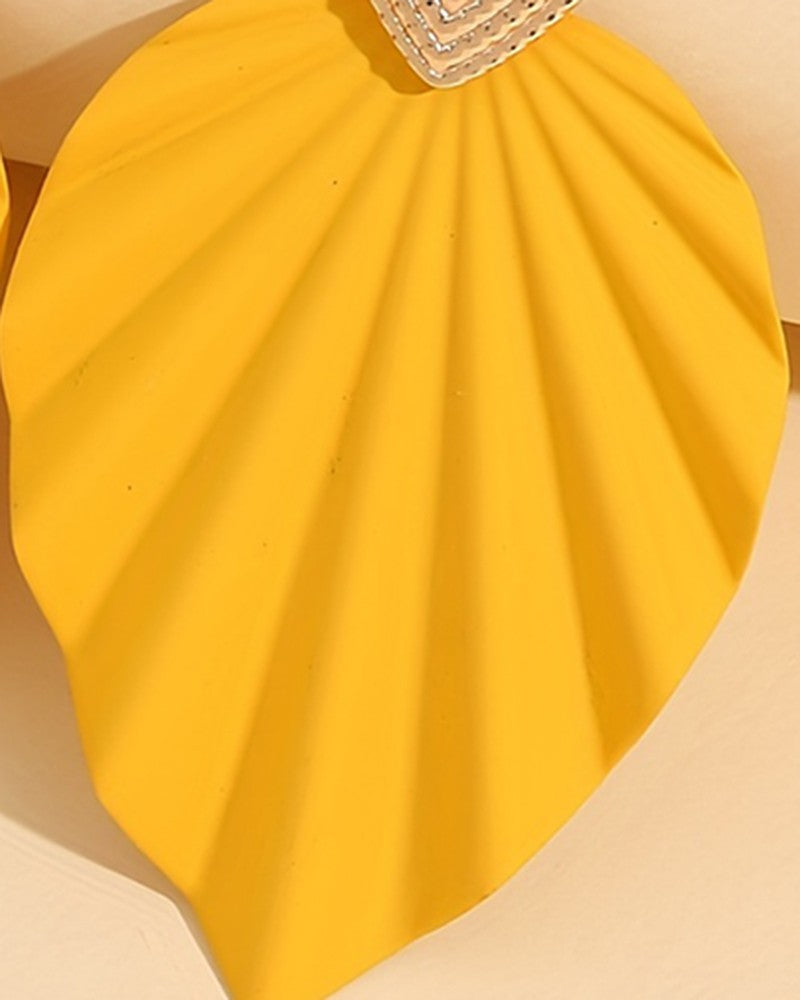 1Pair Vintage Leaf Shape Geometric Earrings