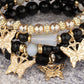 1pc Crystal Stone Beaded Butterfly Multi Layer Bracelet