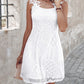 Hollow Out Lace Patch Casual Dress