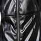 Zipper Design PU Bodycon Dress