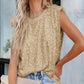 Allover Sequin Round Neck Tank Top