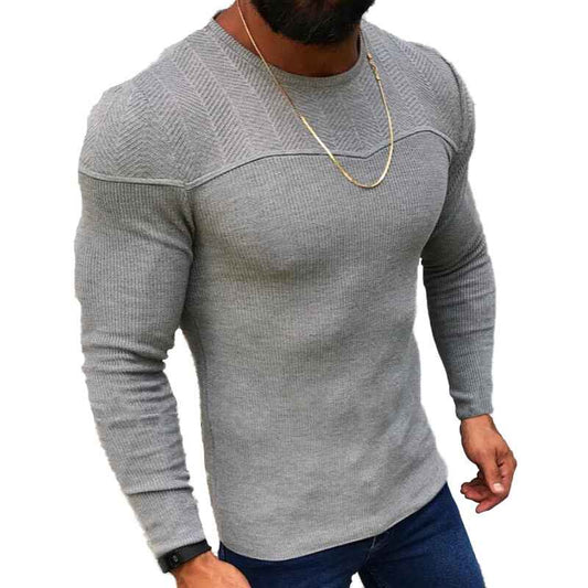 gray-Men_s-Cable-Knit-Pullover-Sweater-G076