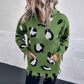    green-Womens-VNeck-Hooded-Sweaters-Striped-Loose-Long-Sleeve-Lightweight-Pullover-Knit-Jumper-with-Pocket