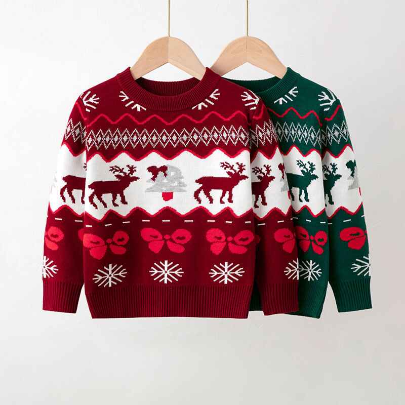 kids-Ugly-Christmas-Sweater-Family-Matching-Outfits-for-Holiday-Party-Knitted-Pullover-V030