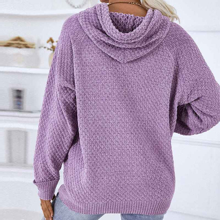 purple-Women_s-Pullover-Sweater-Hoodies-Casual-VNeck-Knitted-Long-Sleeve-Hooded-Sweaters-back